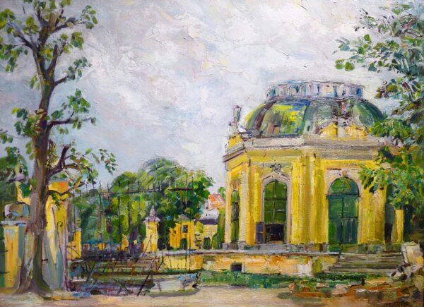 Carl Fahringer, Gemälde, Pavillon in Schönbrunn