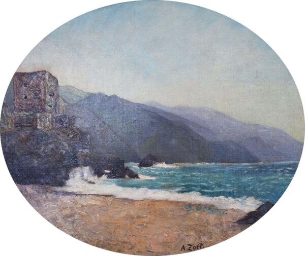 Alfred Zoff, Gemälde, Ligurische Küste