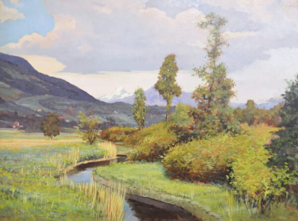 Oswald Grill Gemälde, Flusslandschaft