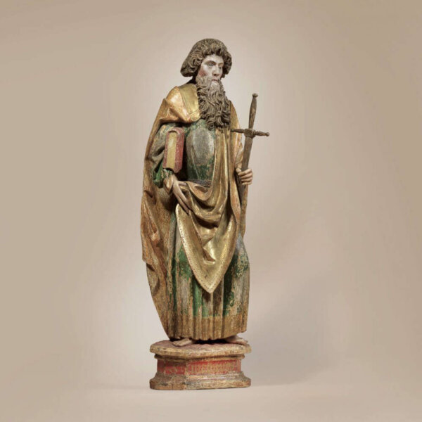 Apostel Matthäus, Skulptur um 1500