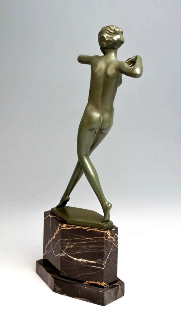 Josef Lorenzl Bronze, Nackte Tänzerin mit lockigen Haar