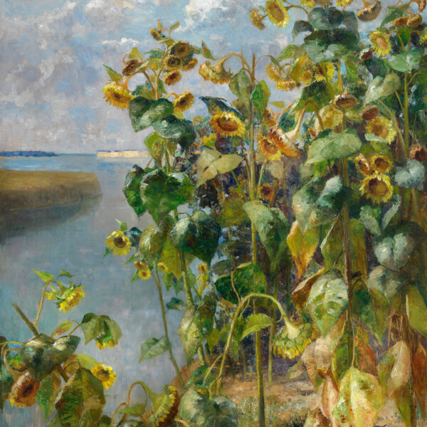 Marie Egner, Sonnenblumenfeld bei Venedig - Gemälde