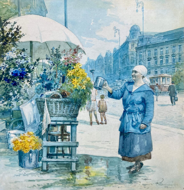 Paul Kaspar, Blumenverkäuferin