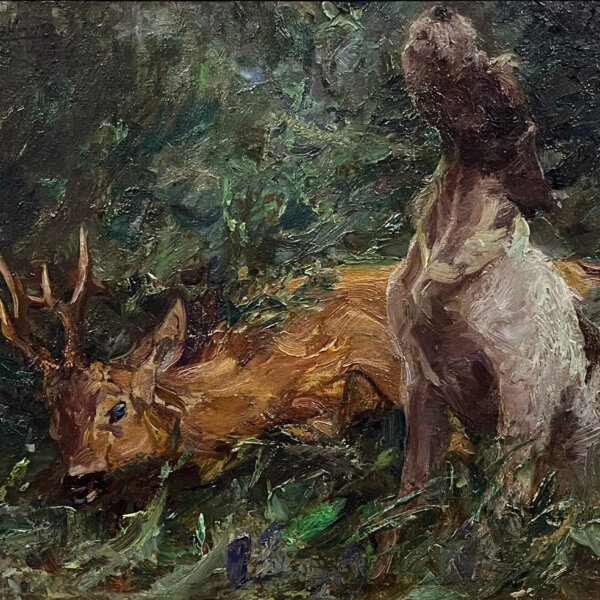 Franz Xaver von Pausinger, Jagdhund mit Beute