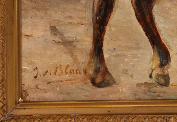 Julius von Blaas, Pferd im Stall